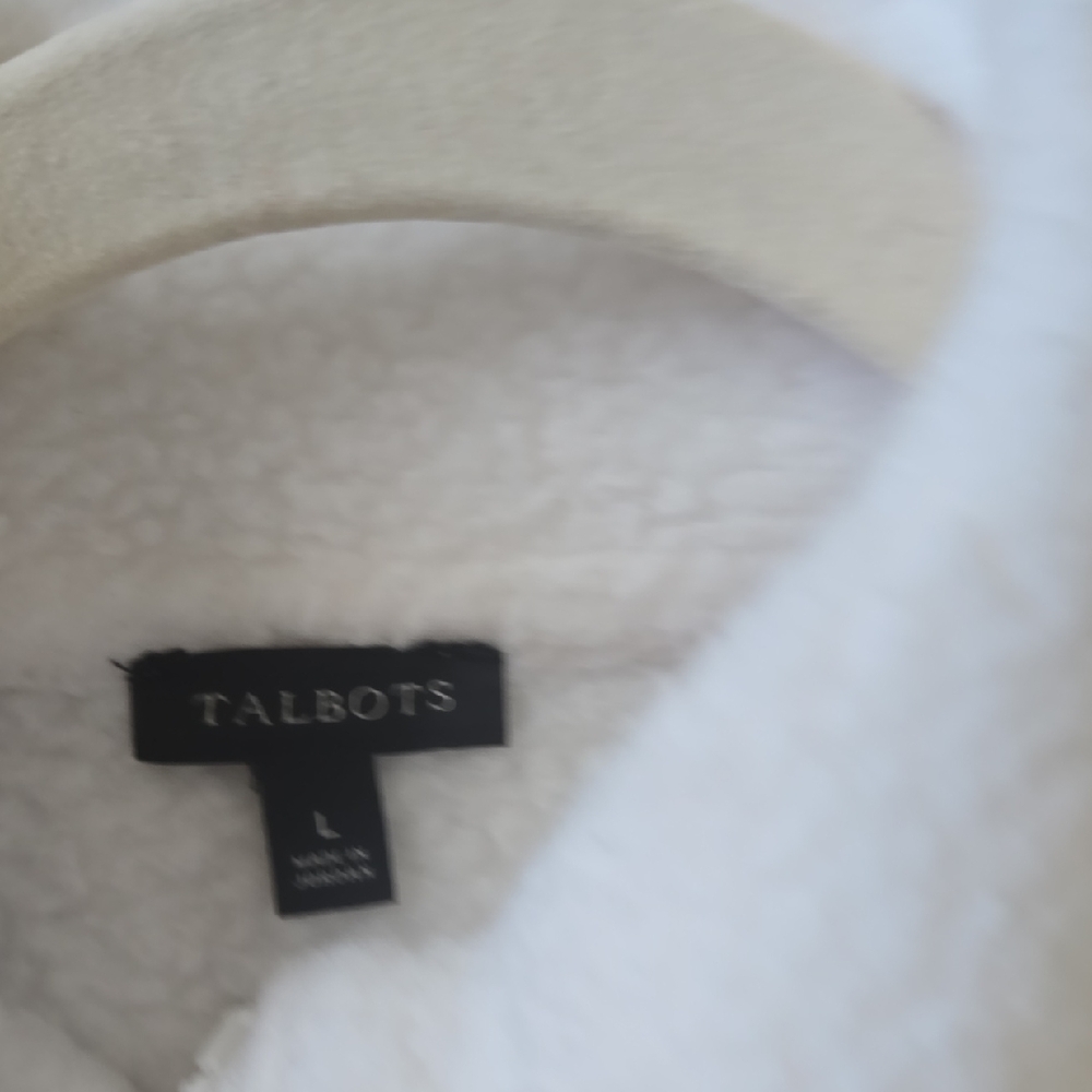 Talbots Women's Cream Teddy Jacket